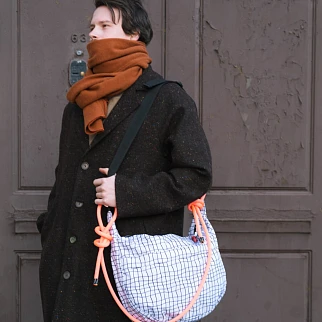 Сумка Friend Function ИЗИ белая в клеточку