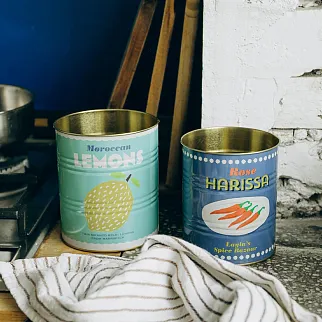 Набор банок для хранения с лимонами и перцами REX