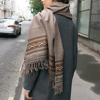 Большой шерстяной шарф Steeple Grey Folk