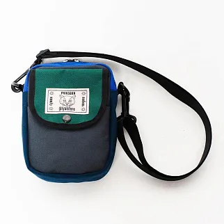 Мини сумка iyulstore серо-сине-зеленая