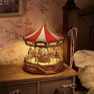 3D-пазл + музыкальная шкатулка Robotime Классическая карусель