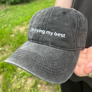 Бейсболка Faded с вышивкой i'm trying my best