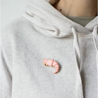 Брошь Partala Креветка розовая