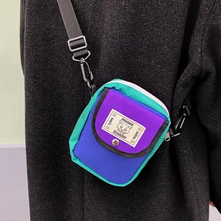 Мини сумка iyulstore фиолетово-сине-бирюзовая