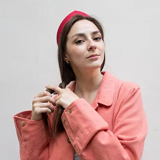 Кокошник КоКо малый алый