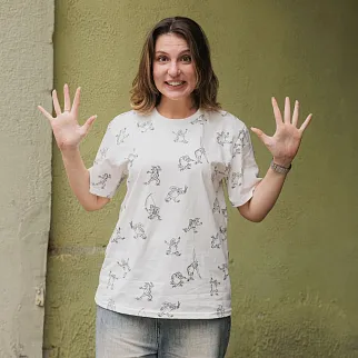 Футболка Friend Function Беспокойные лягушки белая