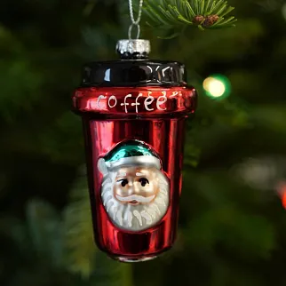 Елочные игрушки для любителей кофе (3 штуки)
