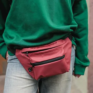 Сумка Friend Function большая хорошая прорезиненная (винная)