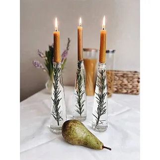 Классическая столовая свеча из пчелиного воска - набор 5 шт