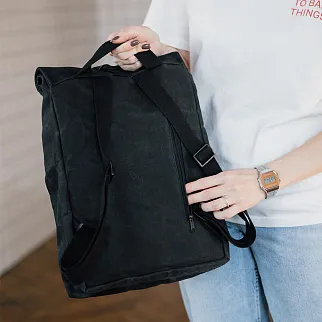 Рюкзак роллтоп из канваса Friend Function Mini черный