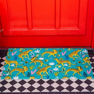 Придверный коврик с леопардами REX