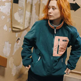 Флиска Friend Function на молнии изумрудная