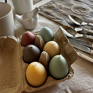 Набор свечей в виде яиц (6 шт)