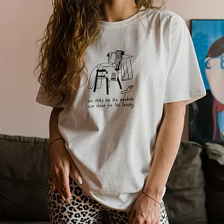 Футболка Friend Function Too Dirty Too Clean белая