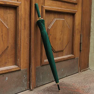 Зонт-трость с автооткрытием 24 ребра зеленый