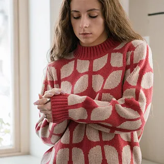 Свитер Thinking Mu Wallpaper Ops Pink женский