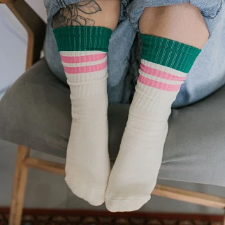 Носки Friend Function комфортные линии зеленый-розовый 36-40