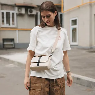 Кроссбоди сумка Gaston Luga Splash Cloud Cream