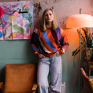 Свитер Thinking Mu Cold Paloma Blue женский