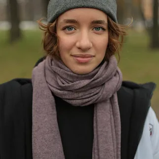 Шерстяной шарф Friend Function Сиреневый меланж