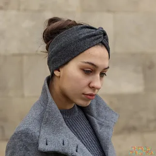 Шерстяная полоска (повязка) на голову Friend Function Графитовая