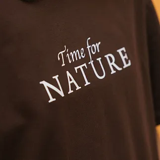 Футболка Called a Garment Birds коричневая