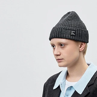 Шапка-бини CHECK YA HEAD серая 2607/10