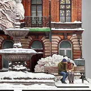 Набор Тот самый Петербург зимний с фонтаном