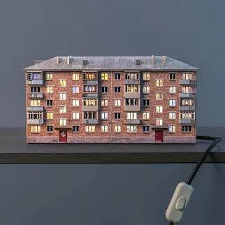 Ночник-панелька Хрущевка кирпичная мини