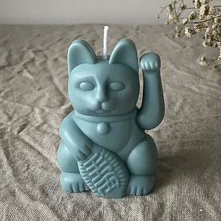 Ароматическая свеча Unification Love Lucky Cat бирюзовая