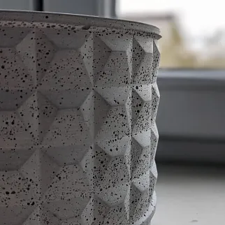 Бетонное кашпо в виде забора ПО-2 серое