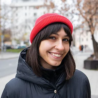 Шапка Меч Knit Short Beanie Red