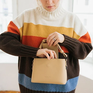 Кроссбоди сумка Gaston Luga Splashini Latte