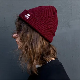 Шапка Kusto FUNKY Short бордовая