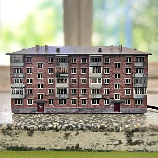 Ночник-панелька Хрущевка кирпичная мини