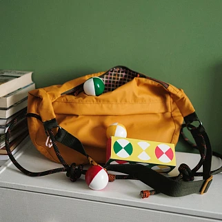 Сумка Friend Function ИЗИ горчичная прорезиненная