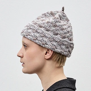 Шапка CHECK YA HEAD ракушки с хвостиком бежевая 2628/60