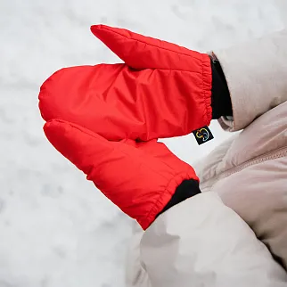 Дутые варежки Friend Function красные