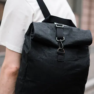 Рюкзак роллтоп из канваса Friend Function Mini черный