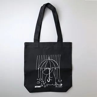 Шоппер Муми-тролли Фрекен Снорк с зонтом темный