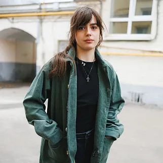 Рубашка вельветовая Friend Function зеленая