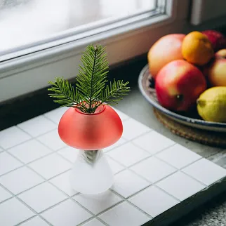 Ваза Грибочек красная