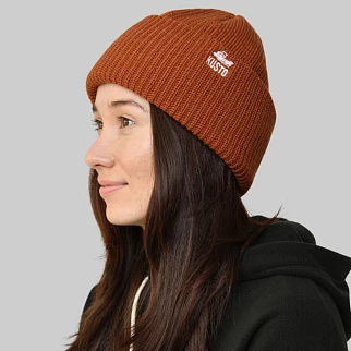 Шапка Kusto Heat терракот с вышивкой