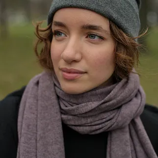 Шерстяной шарф Friend Function Сиреневый меланж