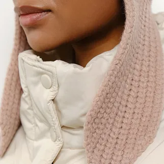 Ушанка UNU вязаная розовая