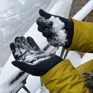 Перчатки Friend Function серые теплые с шерстью