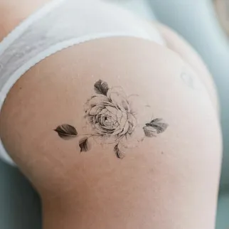 Временная татуировка Dark rose