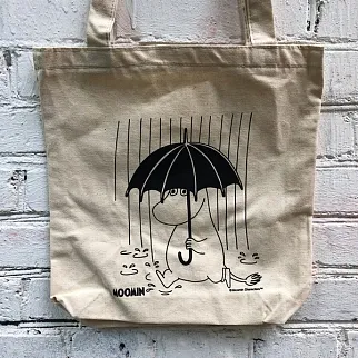 Шоппер Муми-тролли Снорк с зонтом светлый