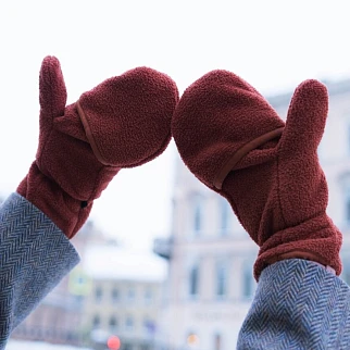 Варежки Меч FLEECE MITTENS Terracotta