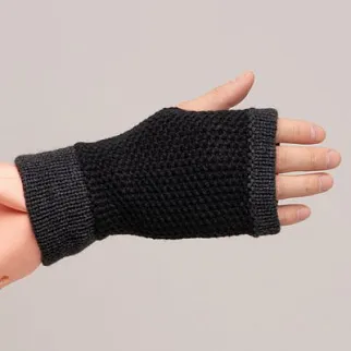 Митенки CHECK YA HEAD черный и серый 2530/1